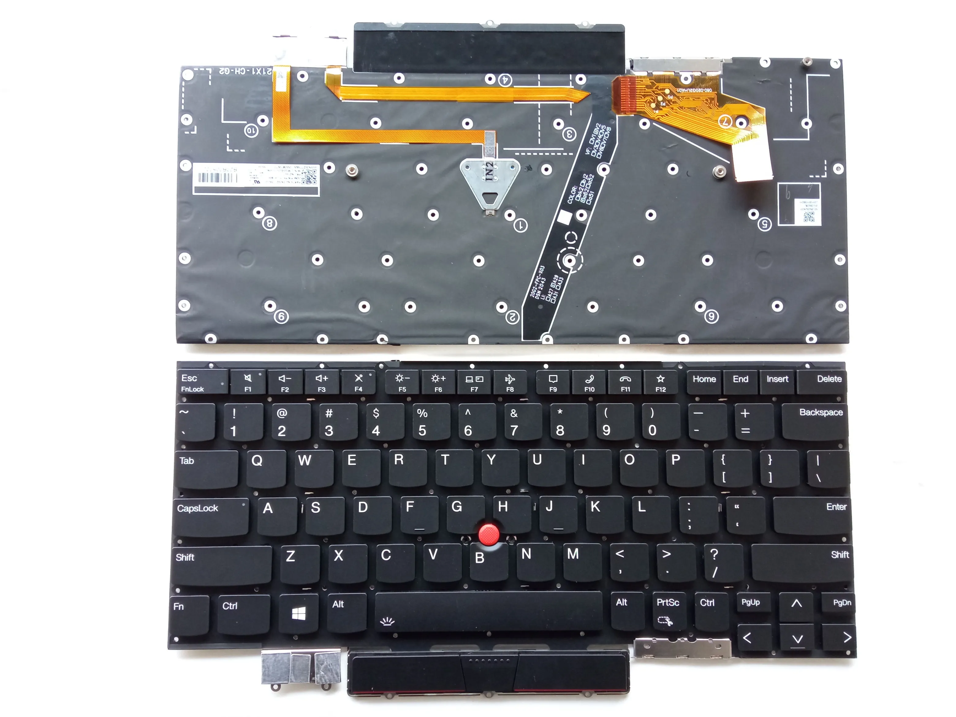 Picture of Laptop US keyboard forNew Replacement Keyboard Laptop For IBM X1C 2021/X1 Carbon 9th/X1 Carbon 2021 BLACK With Point Backlit US US Layout